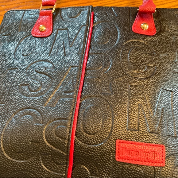 NWOT Faux Leather Letter Tote/Crossbody - Picture 8 of 12